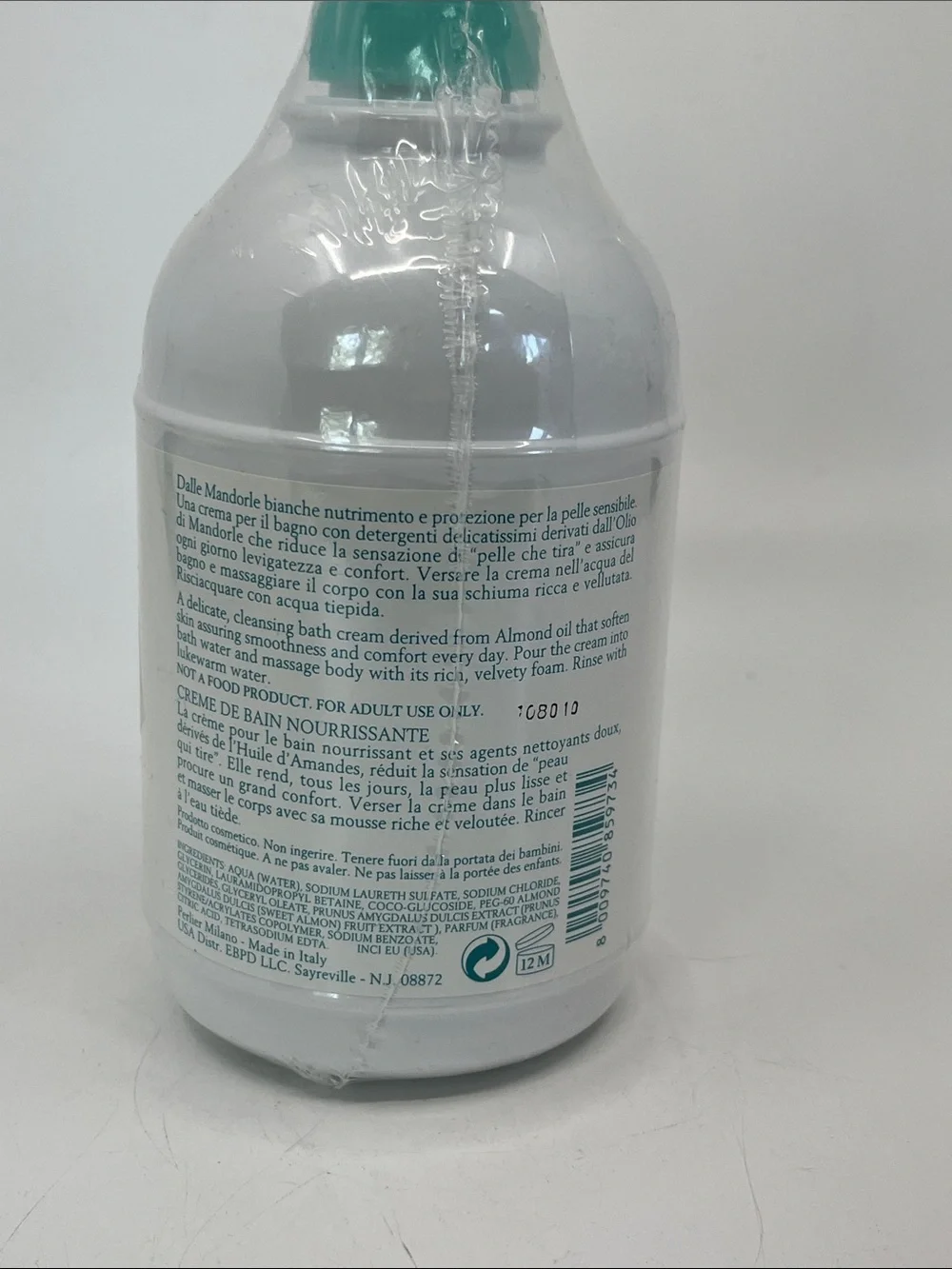 Perlier White Almond Bath Cream - 16.9 Oz.